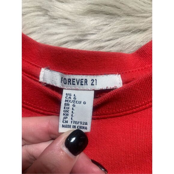 Forever 21 Sassy Since Birth Red Pullover Sweatshirt Large - Picture 4 of 6